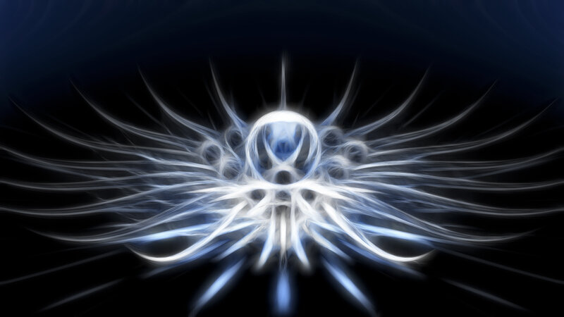 abstract white fractal design