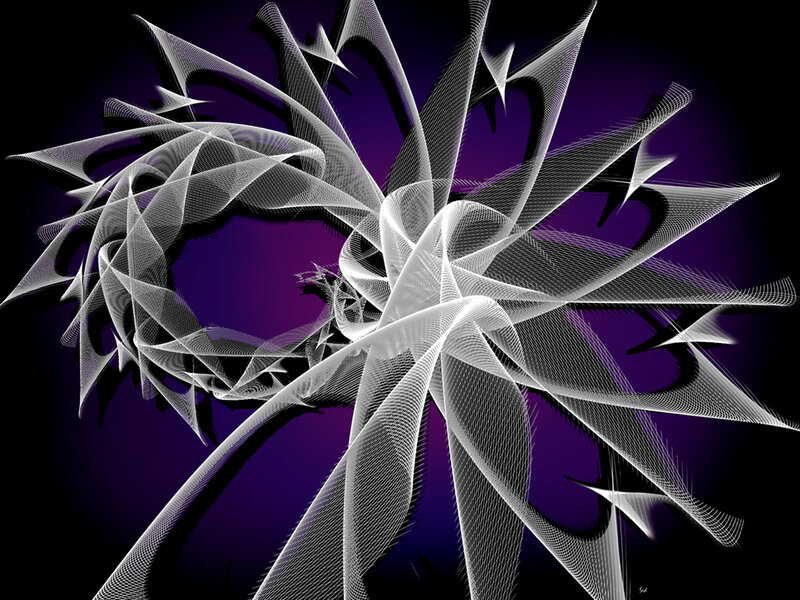 Abstract white fractal design