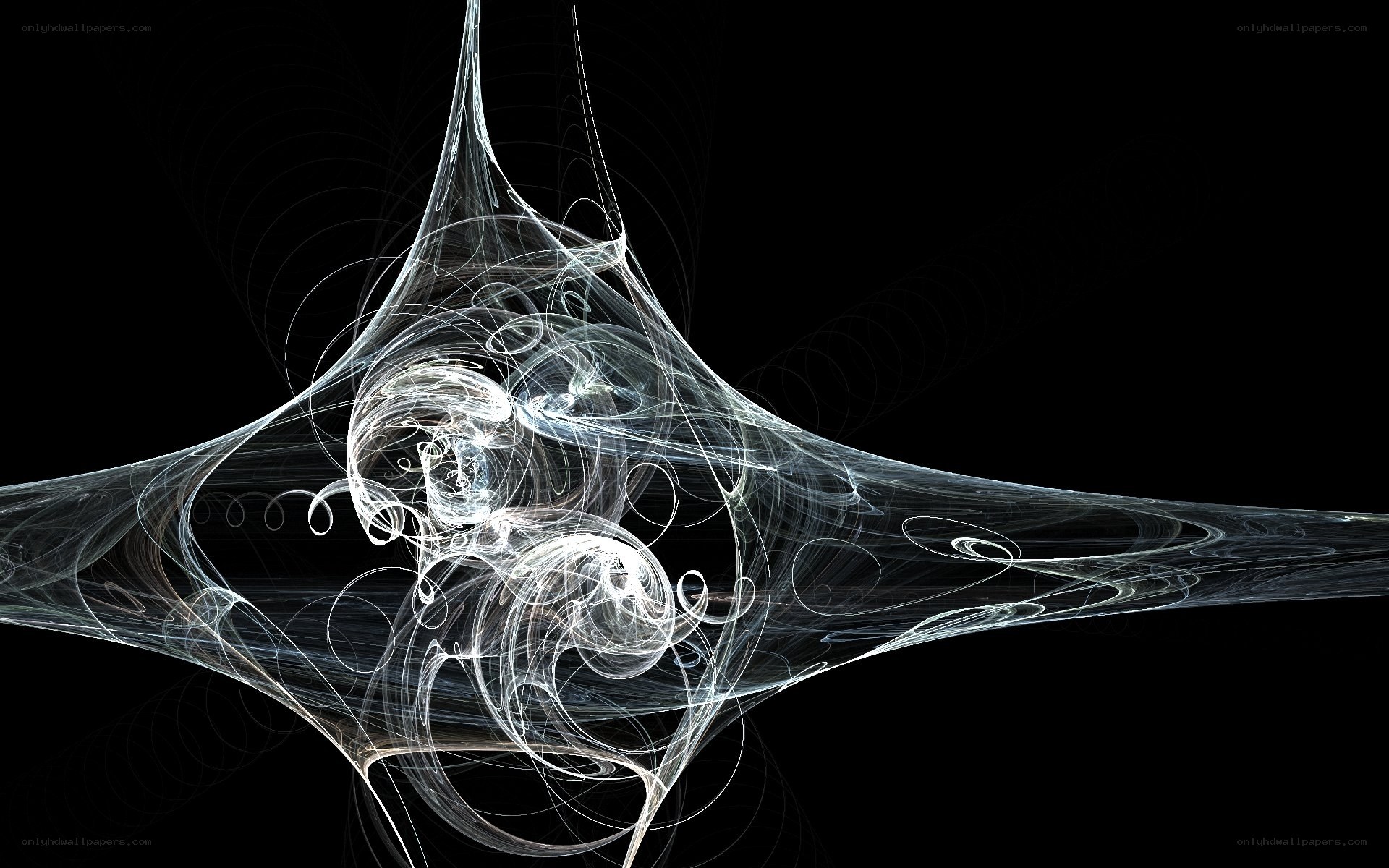 Abstract white fractal design