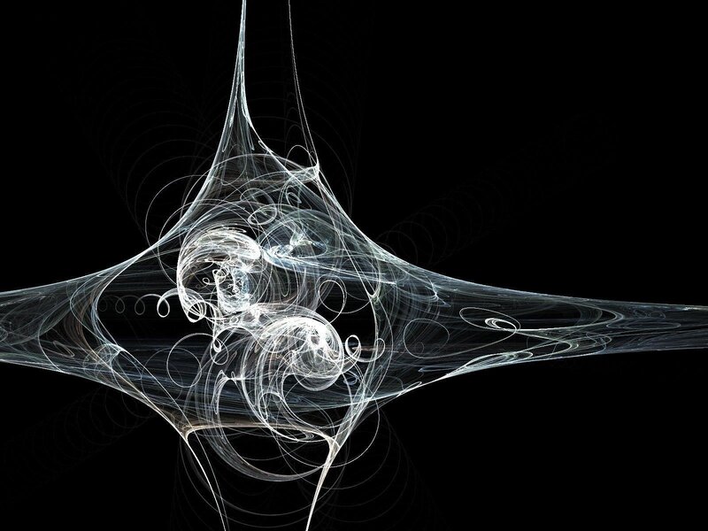 Abstract white fractal design