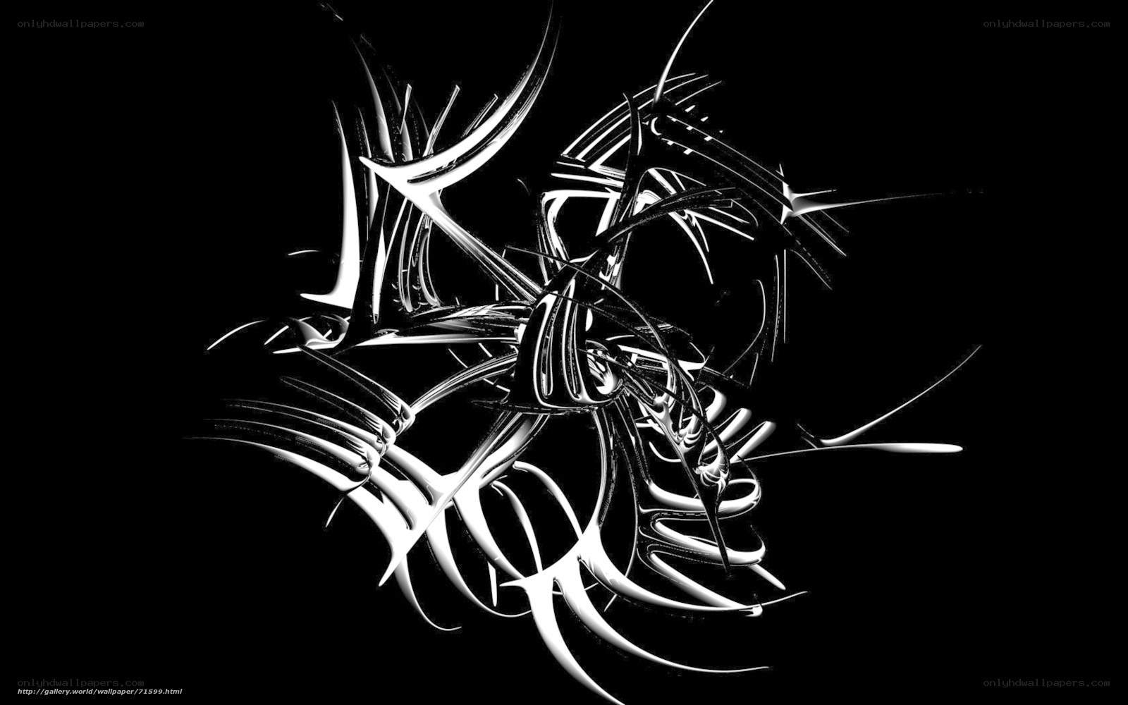 Abstract white fractal design