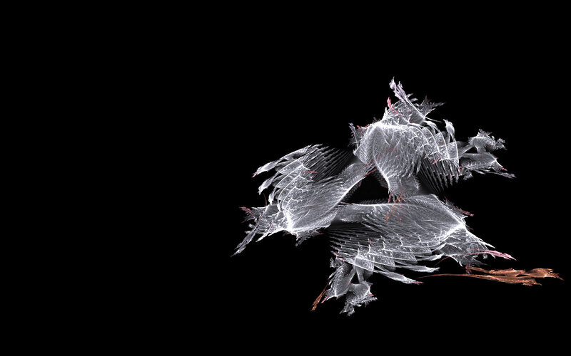 abstract white fractal form