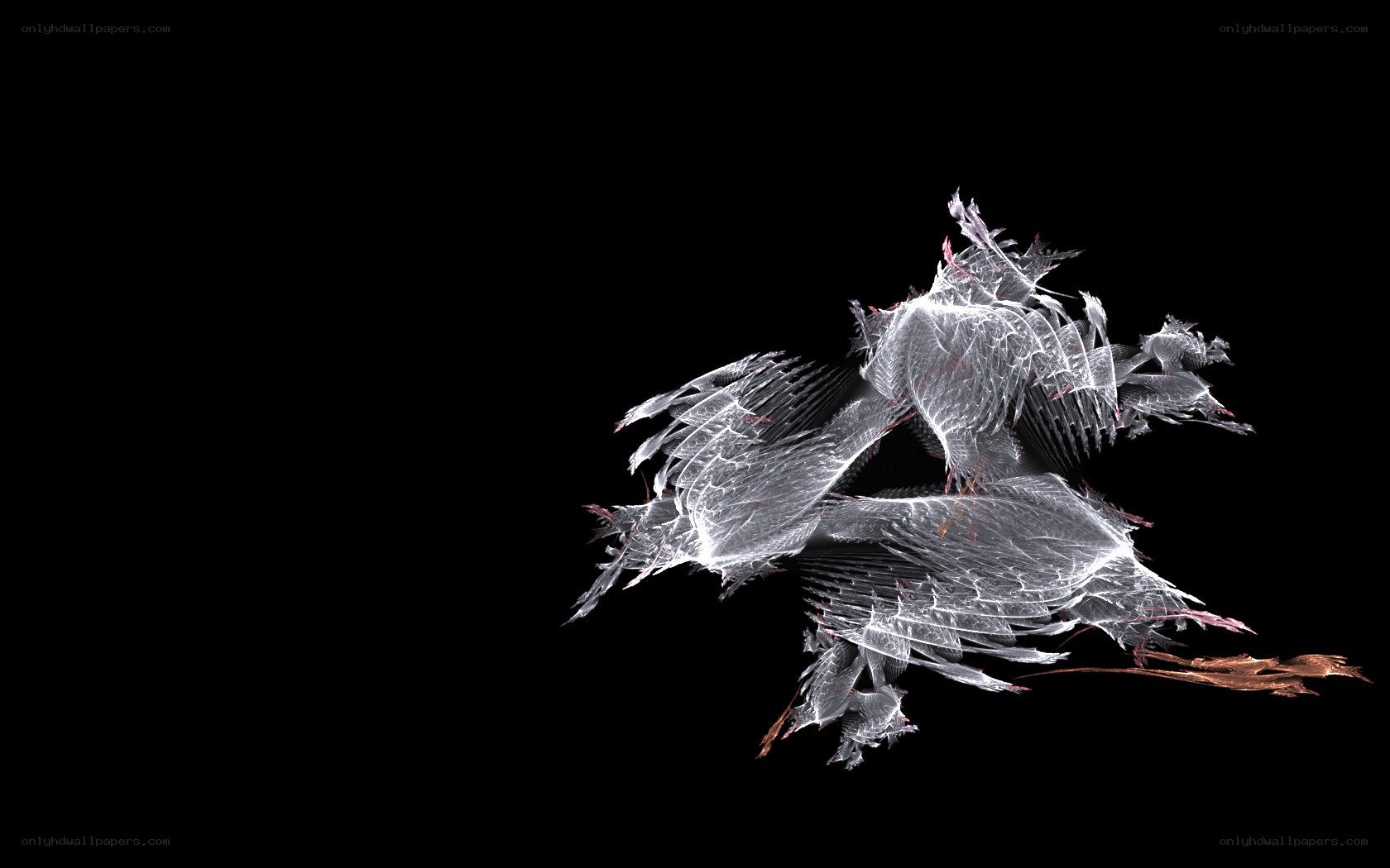 abstract white fractal form