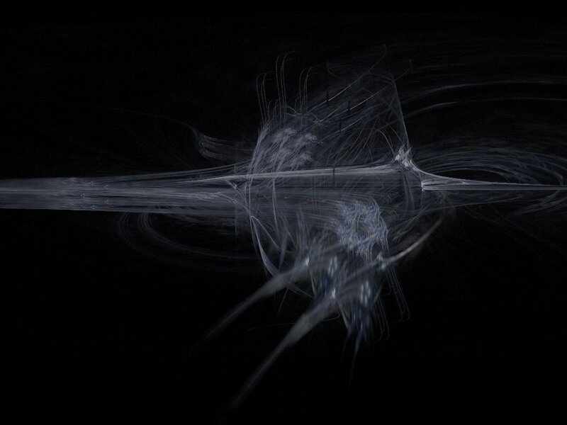 Abstract white fractal lines