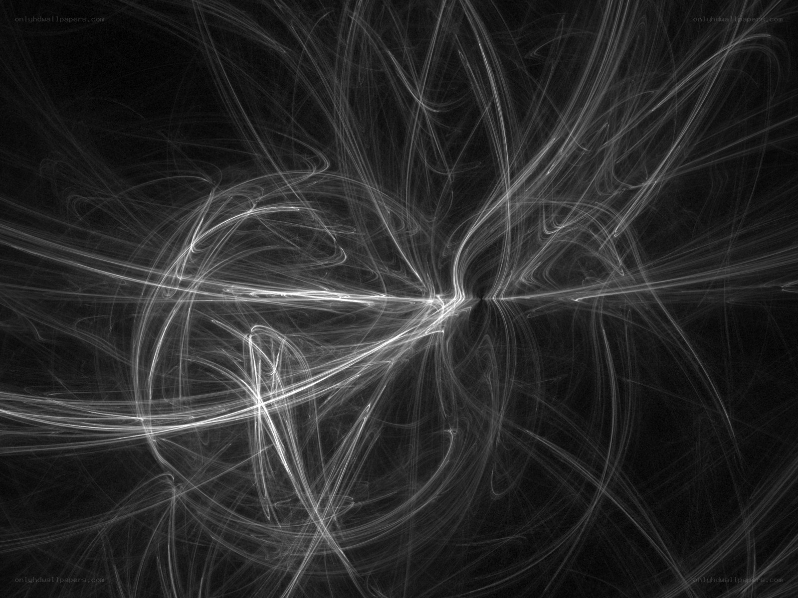 Abstract white fractal lines