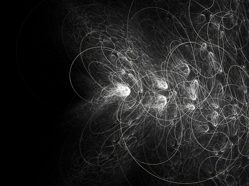 Abstract white fractal lines