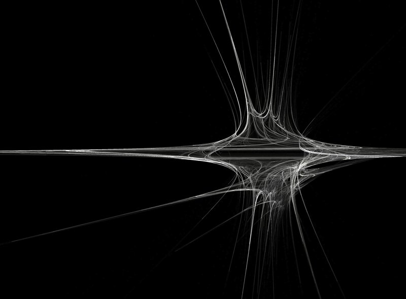 Abstract white fractal lines