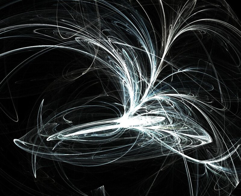 Abstract white fractal patterns