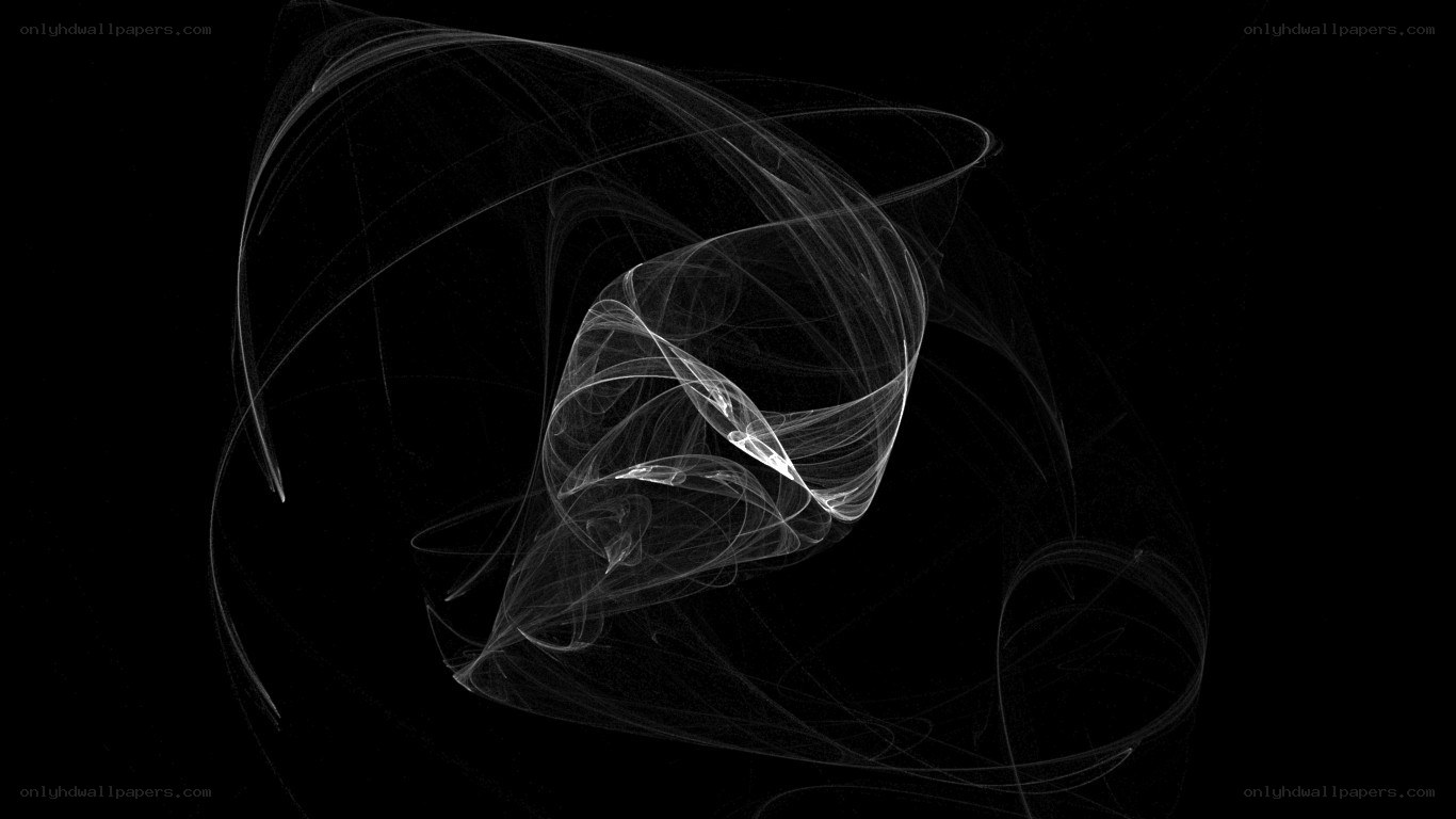 Abstract white fractal swirl