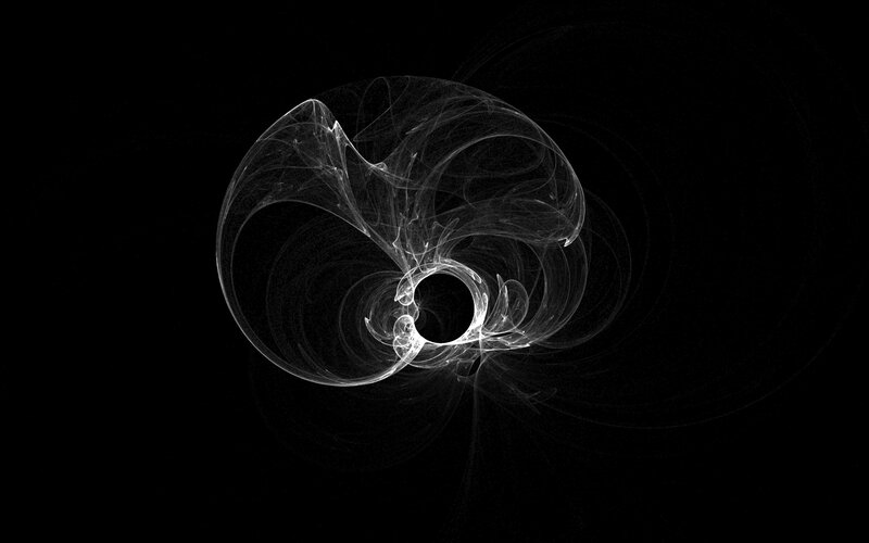Abstract white fractal swirl