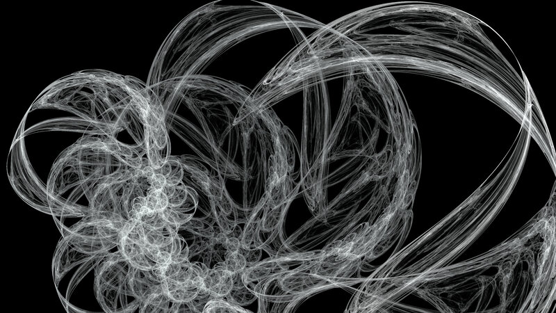 Abstract white fractal swirls