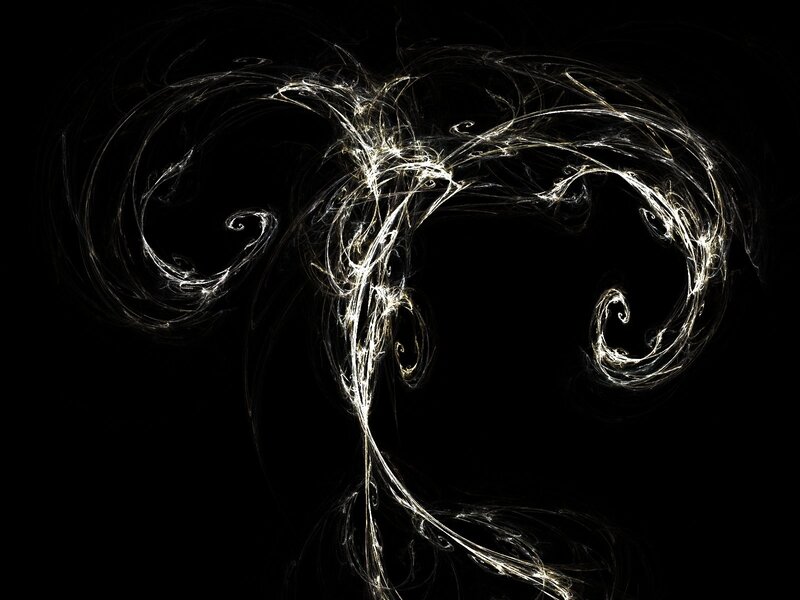 Abstract white fractal swirls