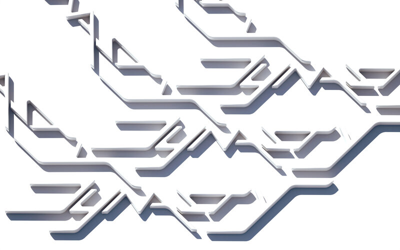 abstract white geometric pattern