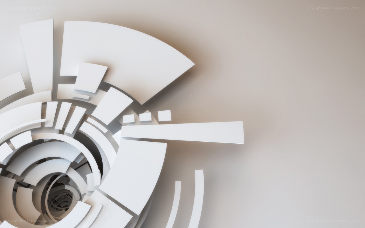 abstract white geometric sculpture
