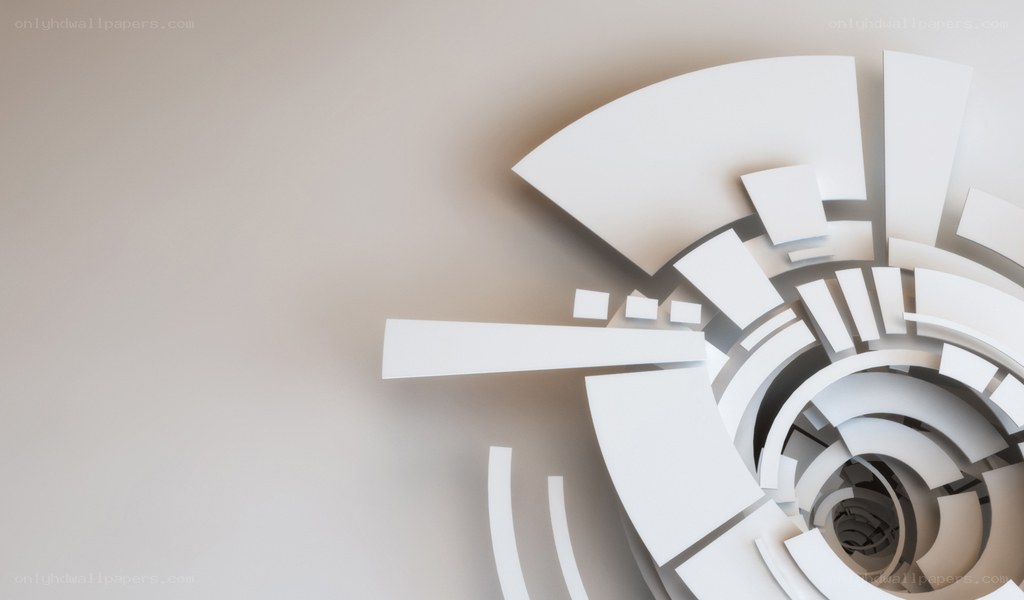 abstract white geometric sculpture