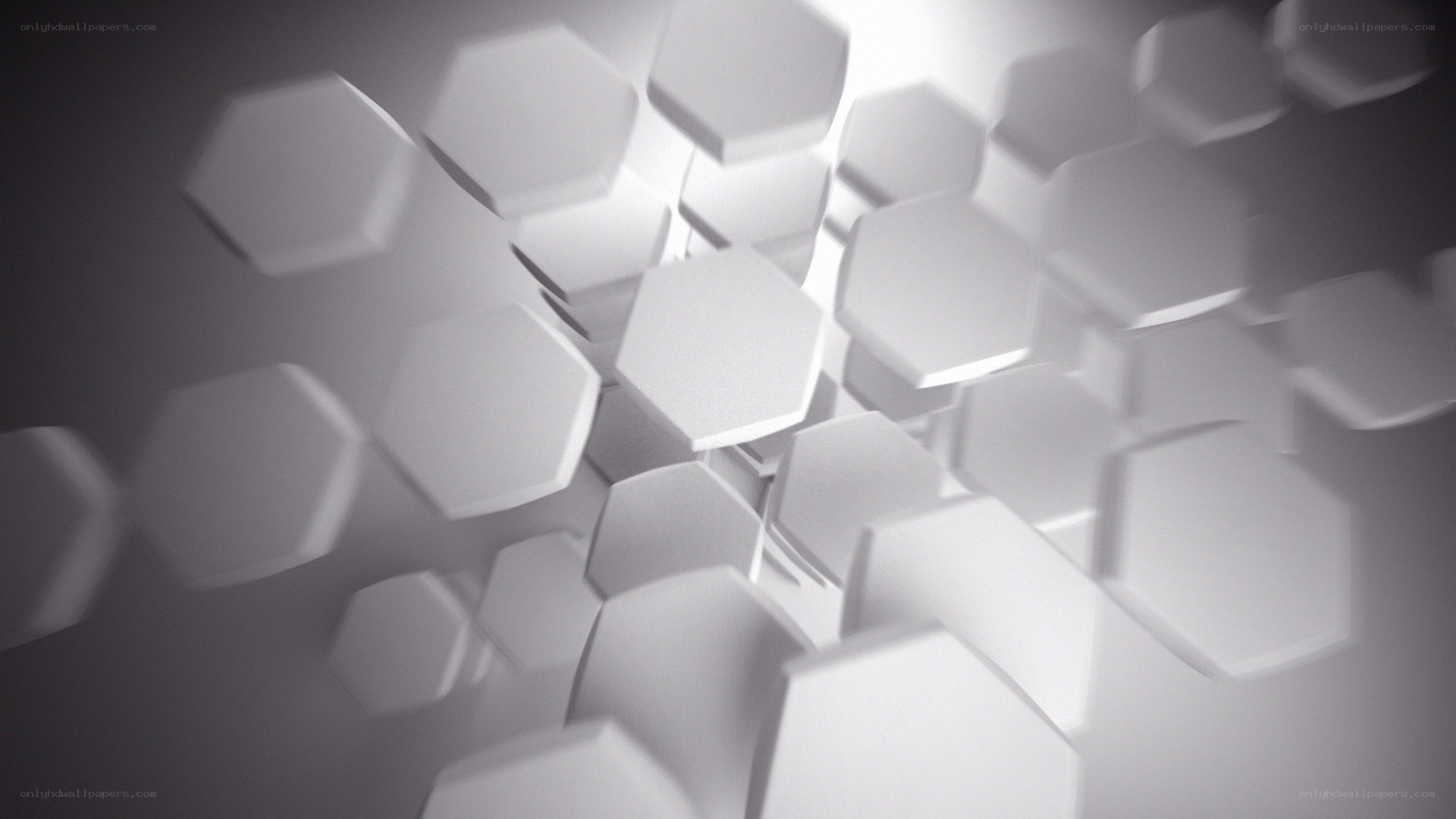 Abstract white hexagon pattern