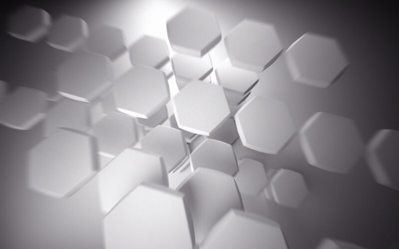 abstract white hexagon pattern