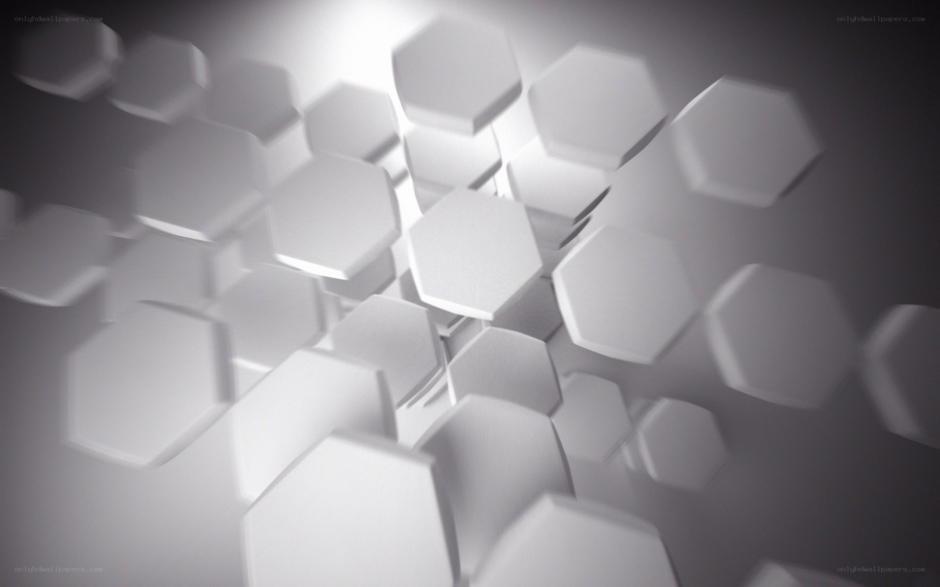 abstract white hexagon pattern