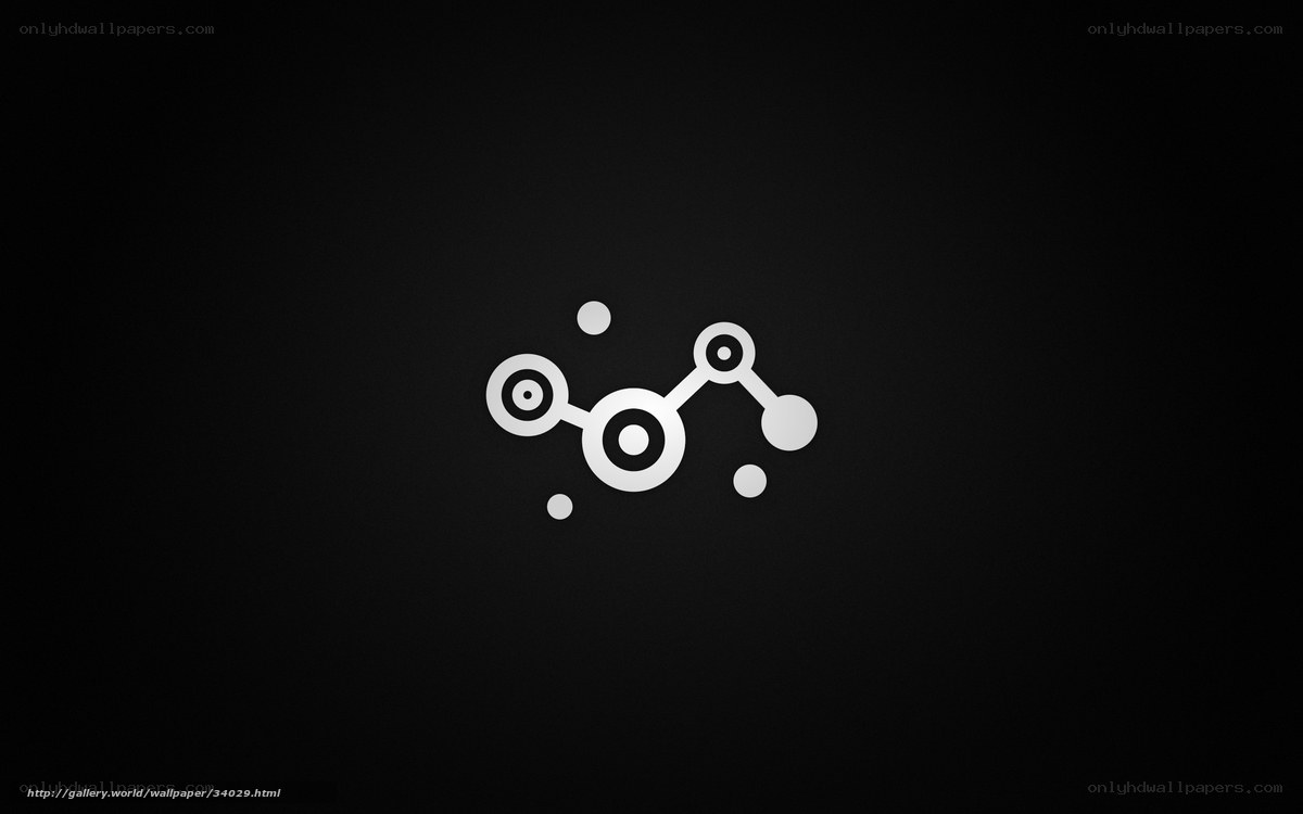 abstract white icon on black