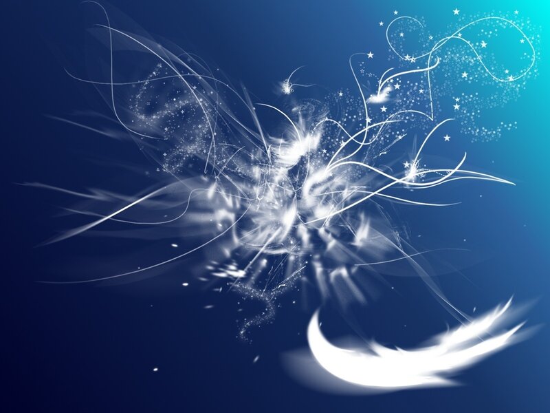 Abstract White Light Design — Blue