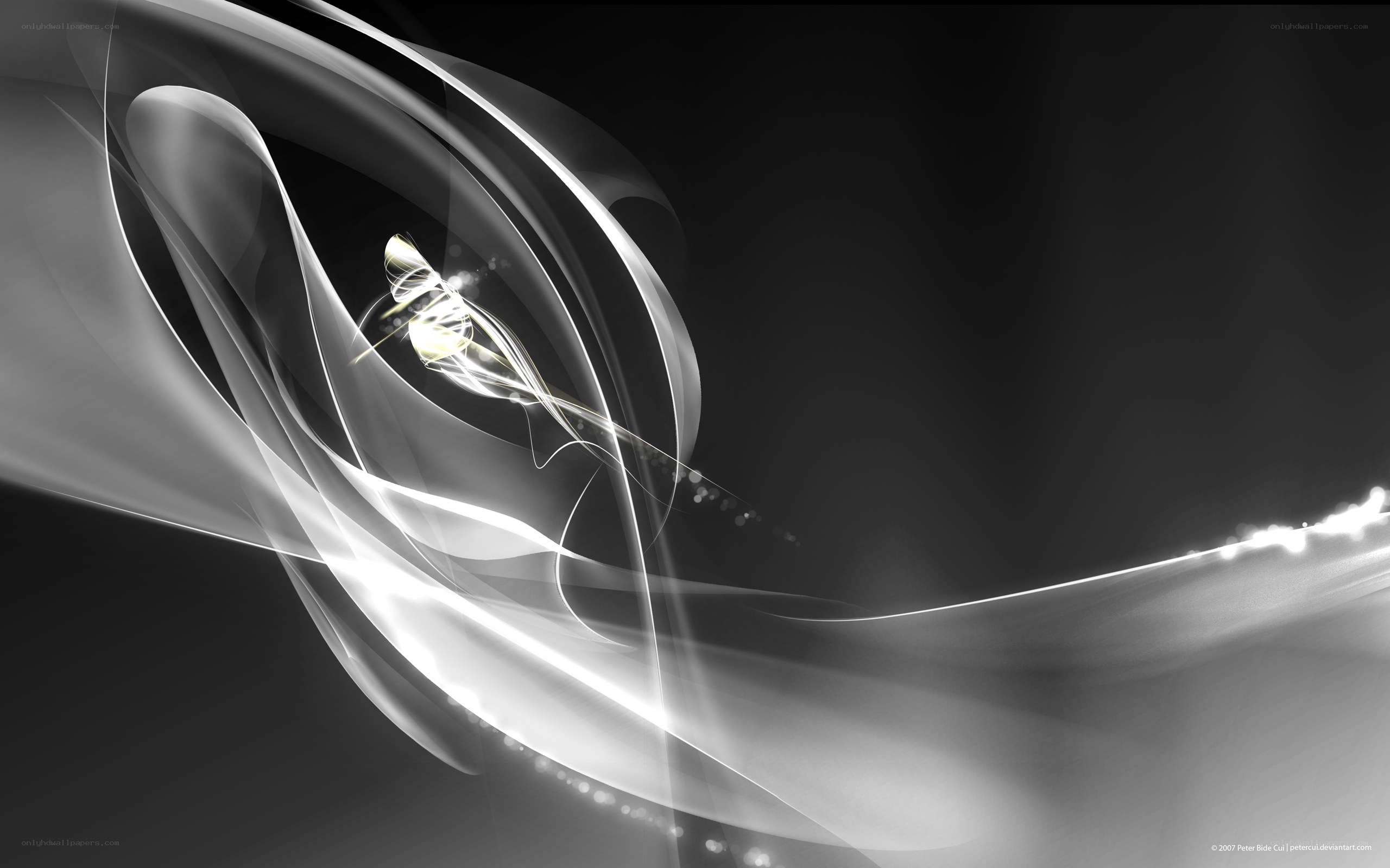 Abstract white light swirl