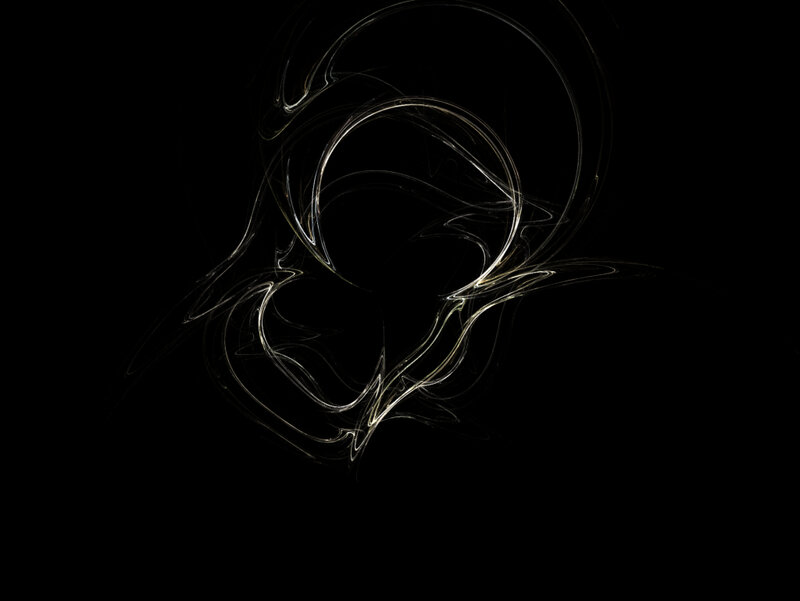 Abstract white line art on black