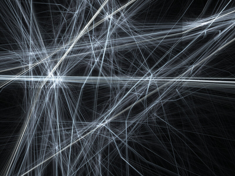Abstract white line network