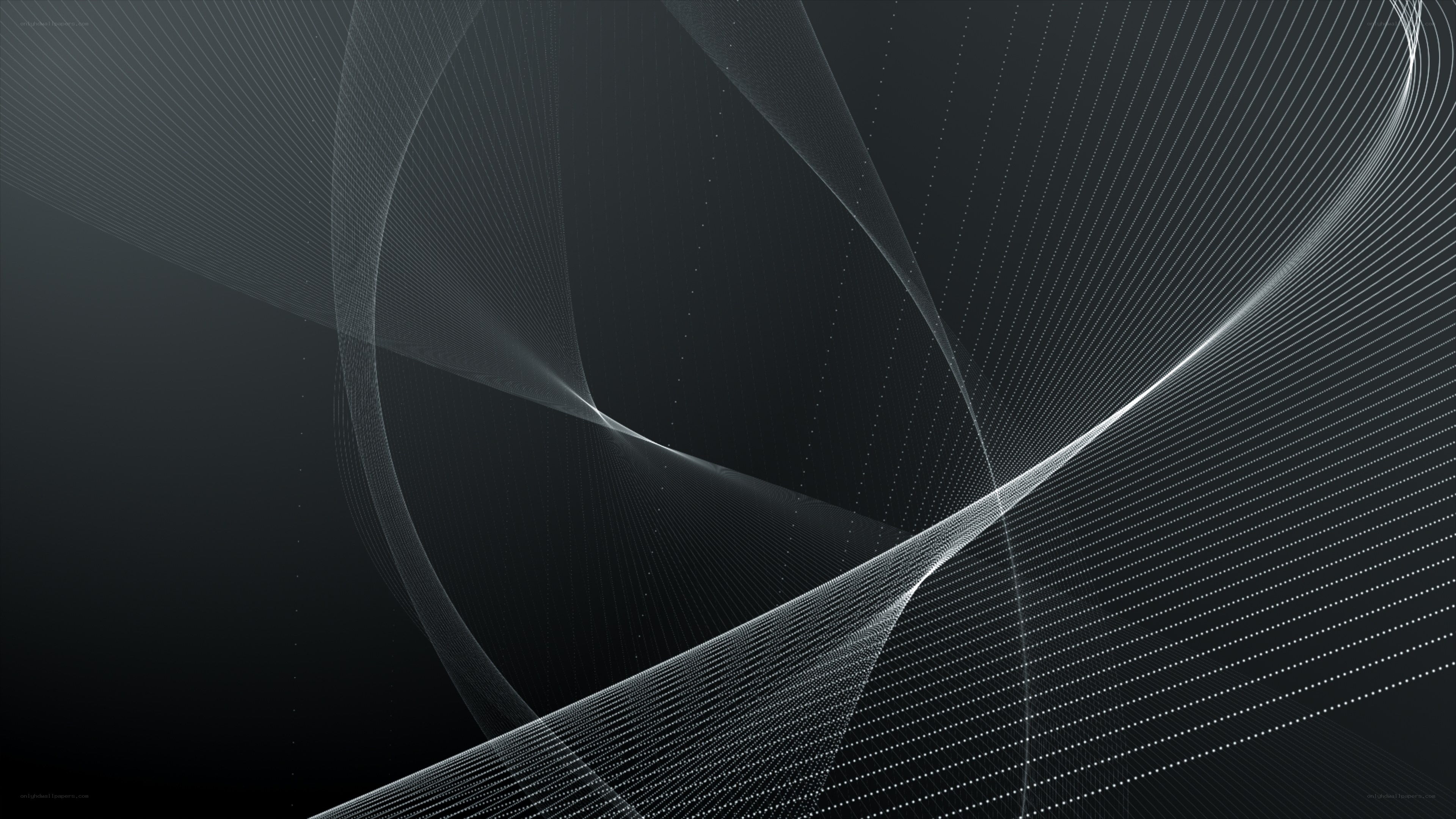 Abstract white line waves