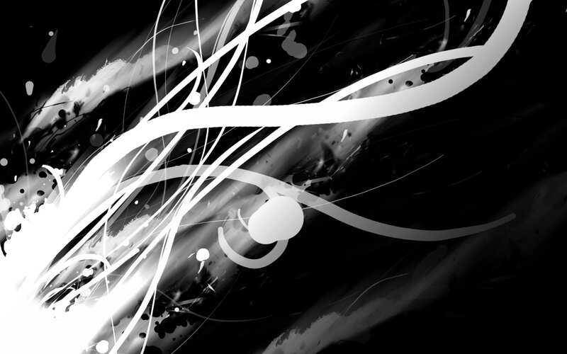 Abstract White Lines — Black, Dynamic