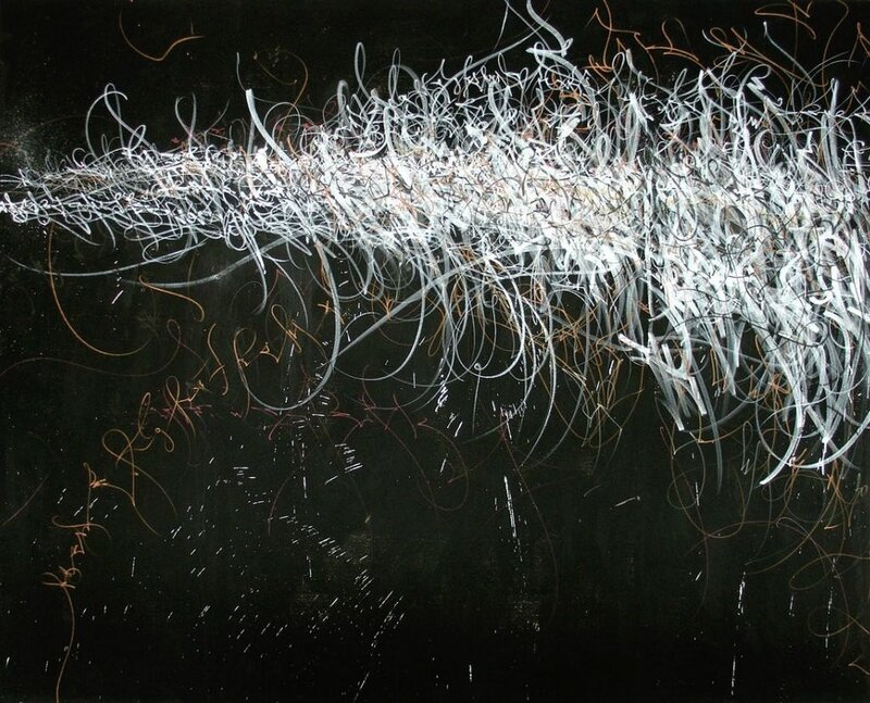 Abstract White Lines — Black, Dynamic, White Lines