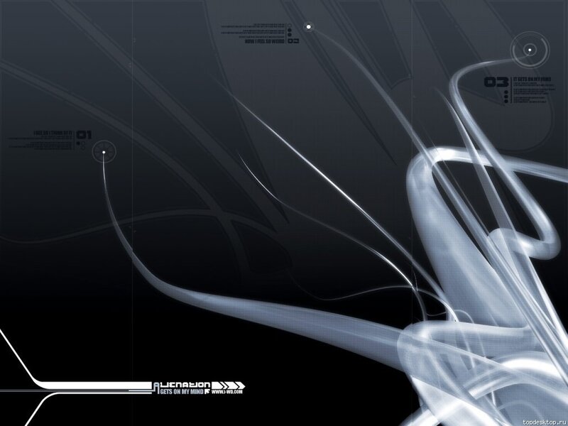 Abstract White Lines — Black, Futuristic