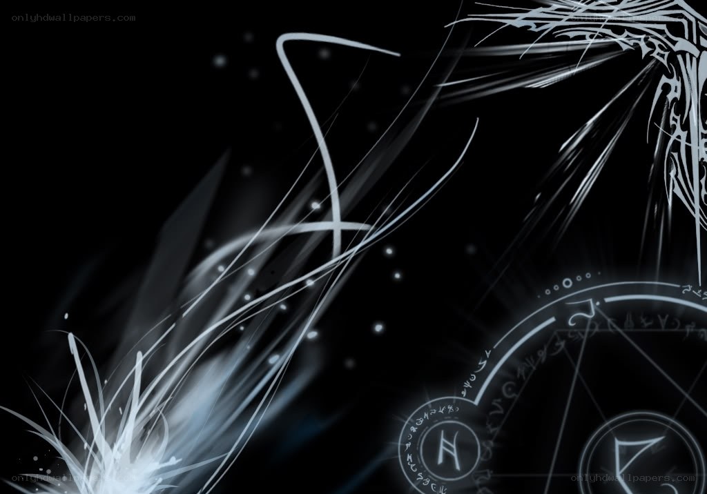 abstract white lines on black