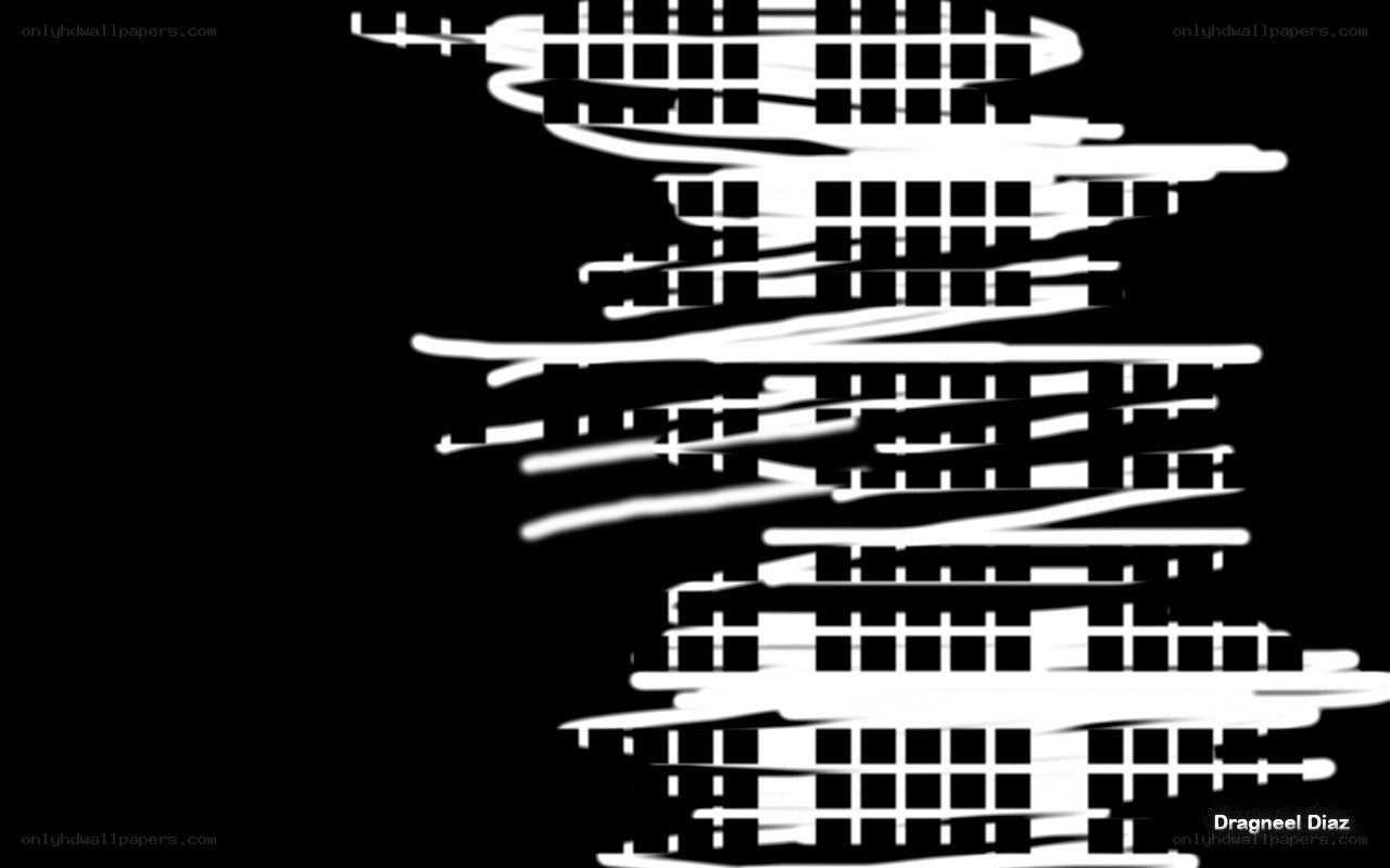 abstract white lines on black