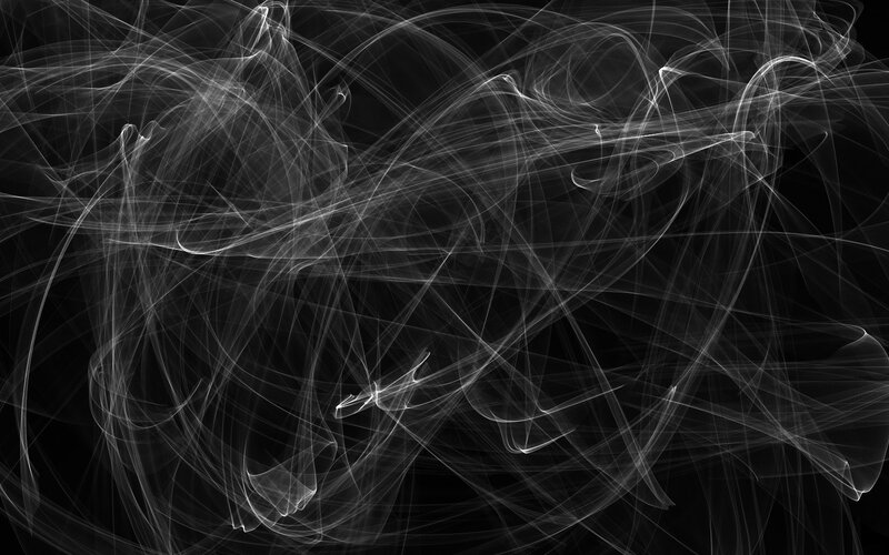 Abstract white lines on black
