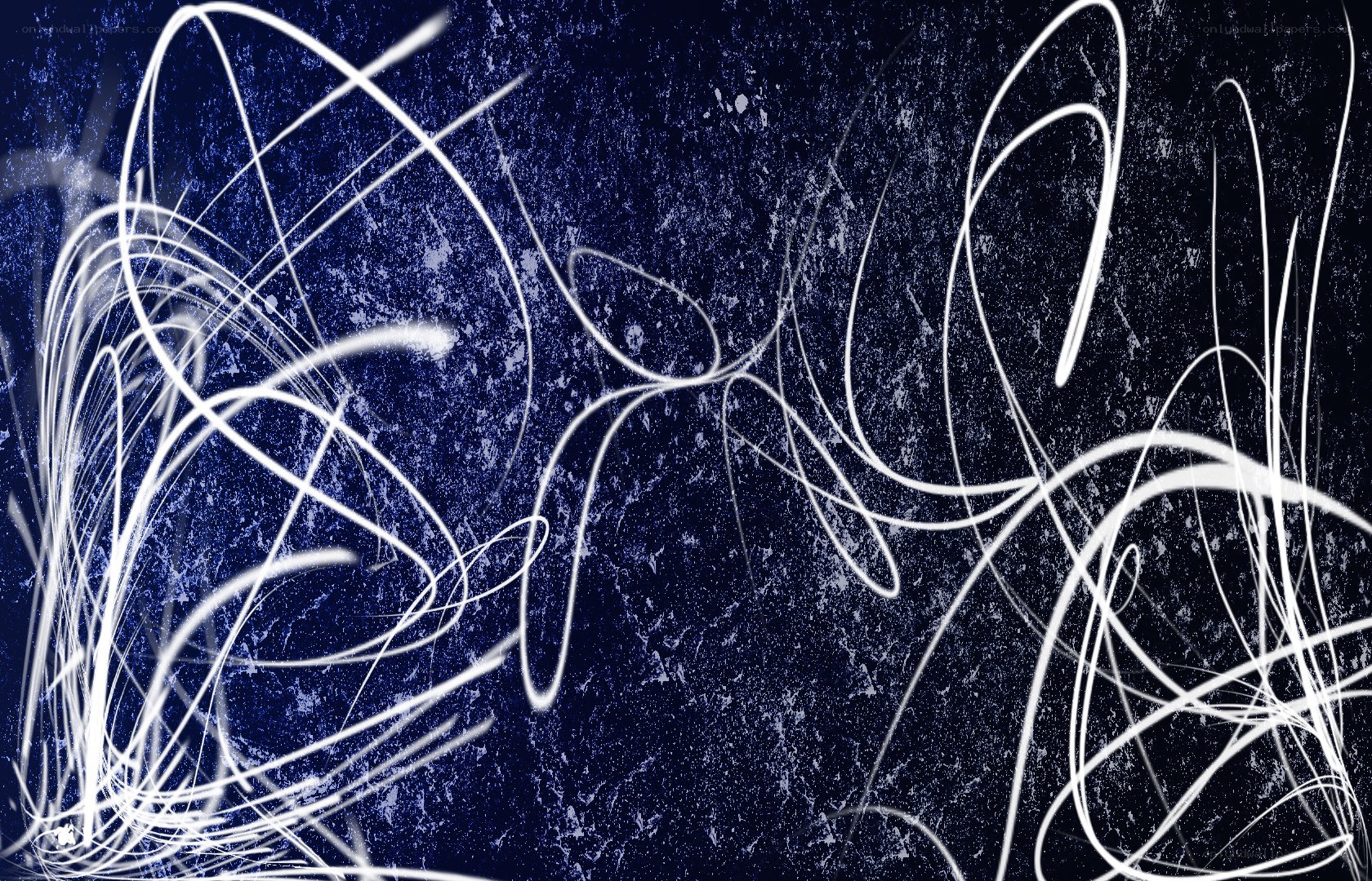 Abstract white lines on blue