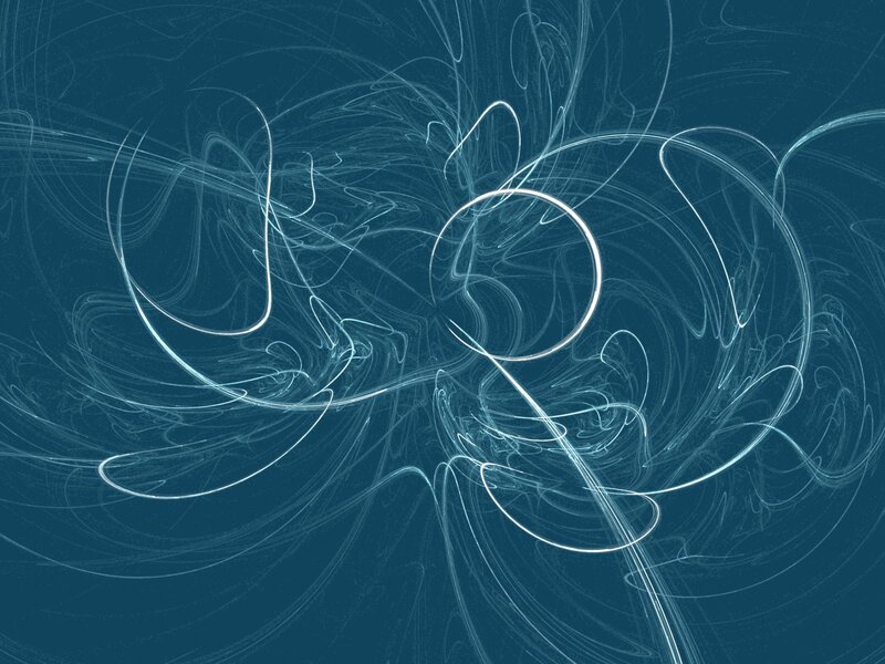 Abstract white lines on blue