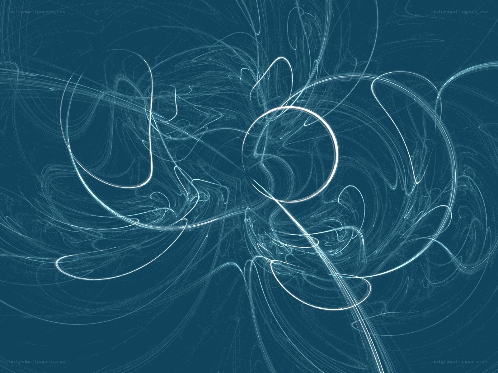 Abstract white lines on blue
