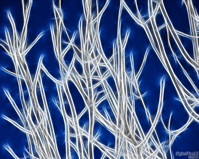 Abstract white lines on blue