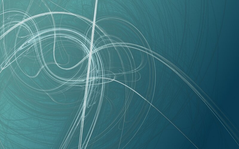 Abstract white lines on teal