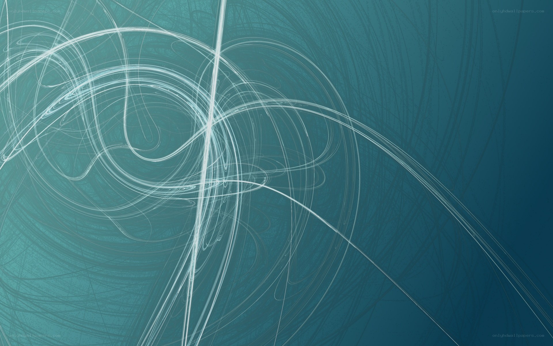 Abstract white lines on teal
