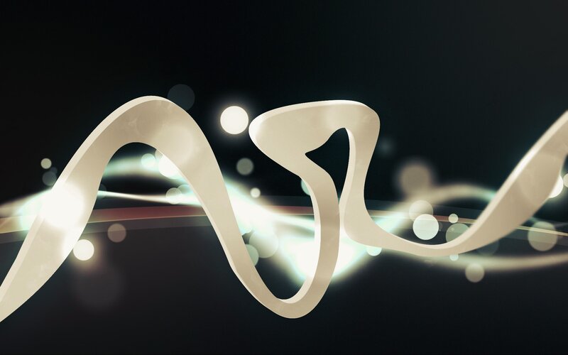 abstract white ribbon design