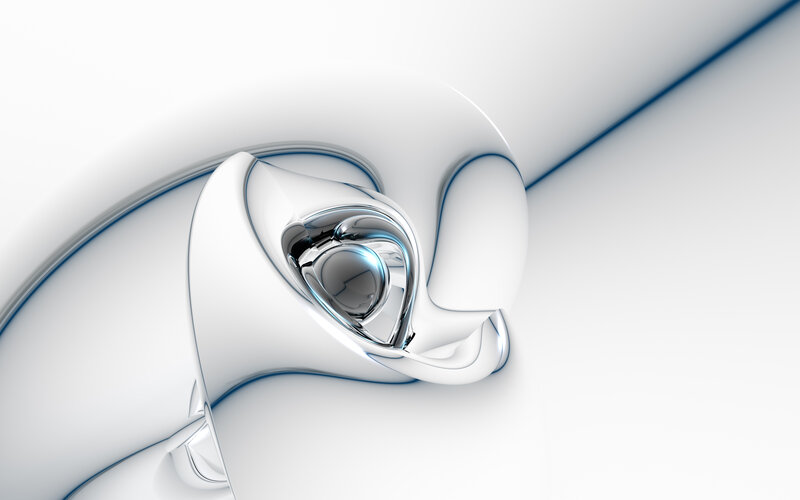 Abstract White Sculpture — Minimalist, 3d Render