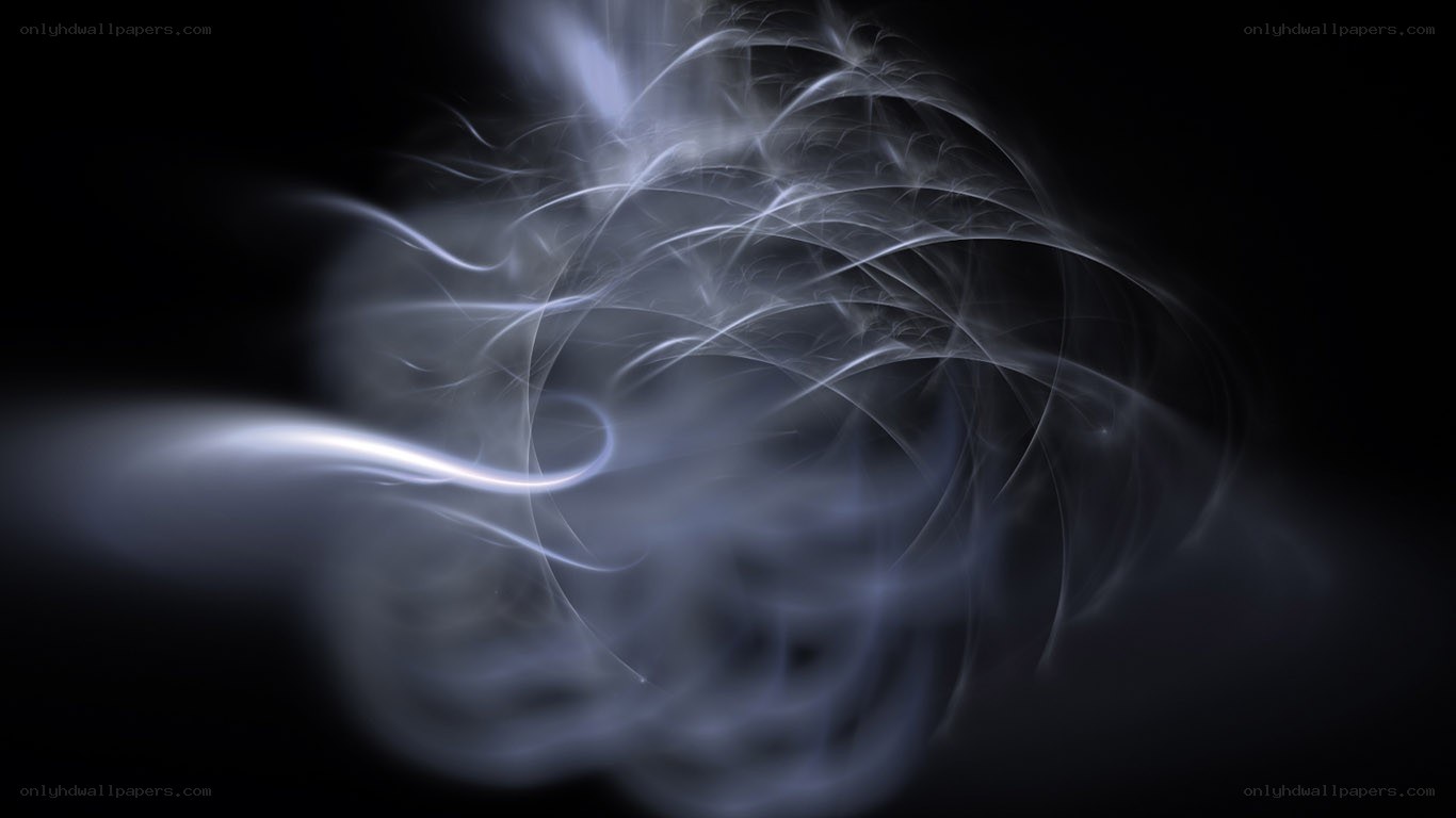 Abstract white smoke swirl