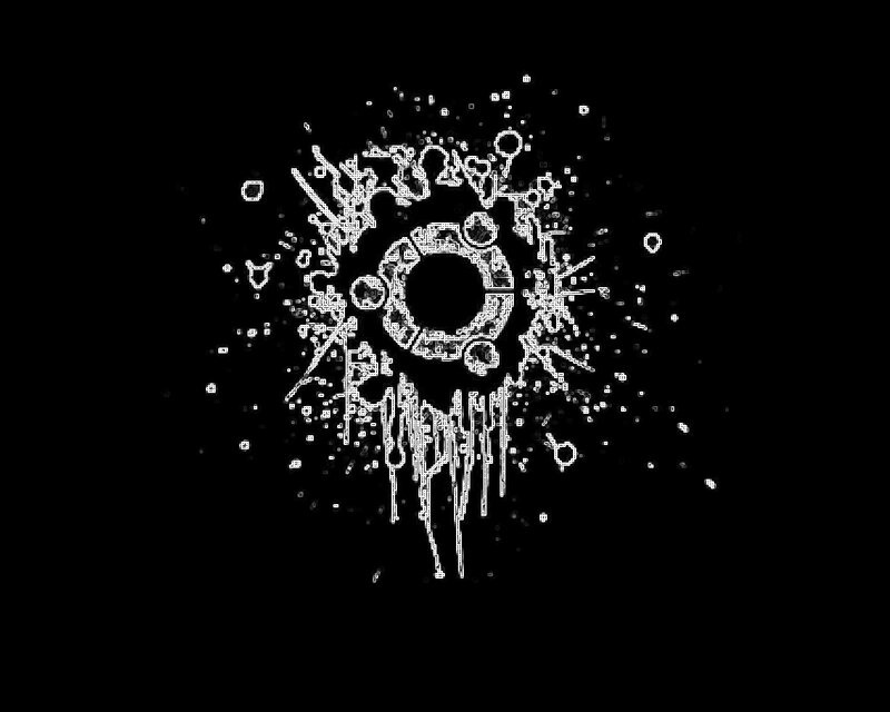 abstract white splatter design
