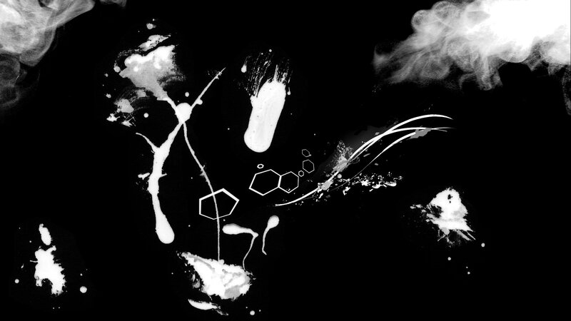 abstract white splatters on black