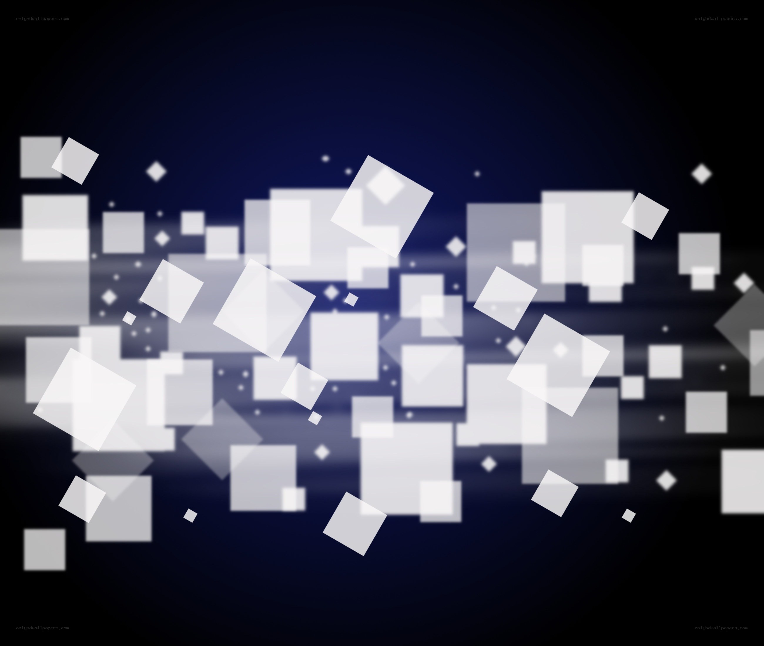 abstract white squares on dark blue