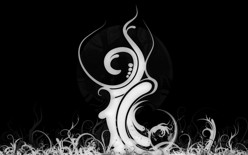 abstract white swirl design