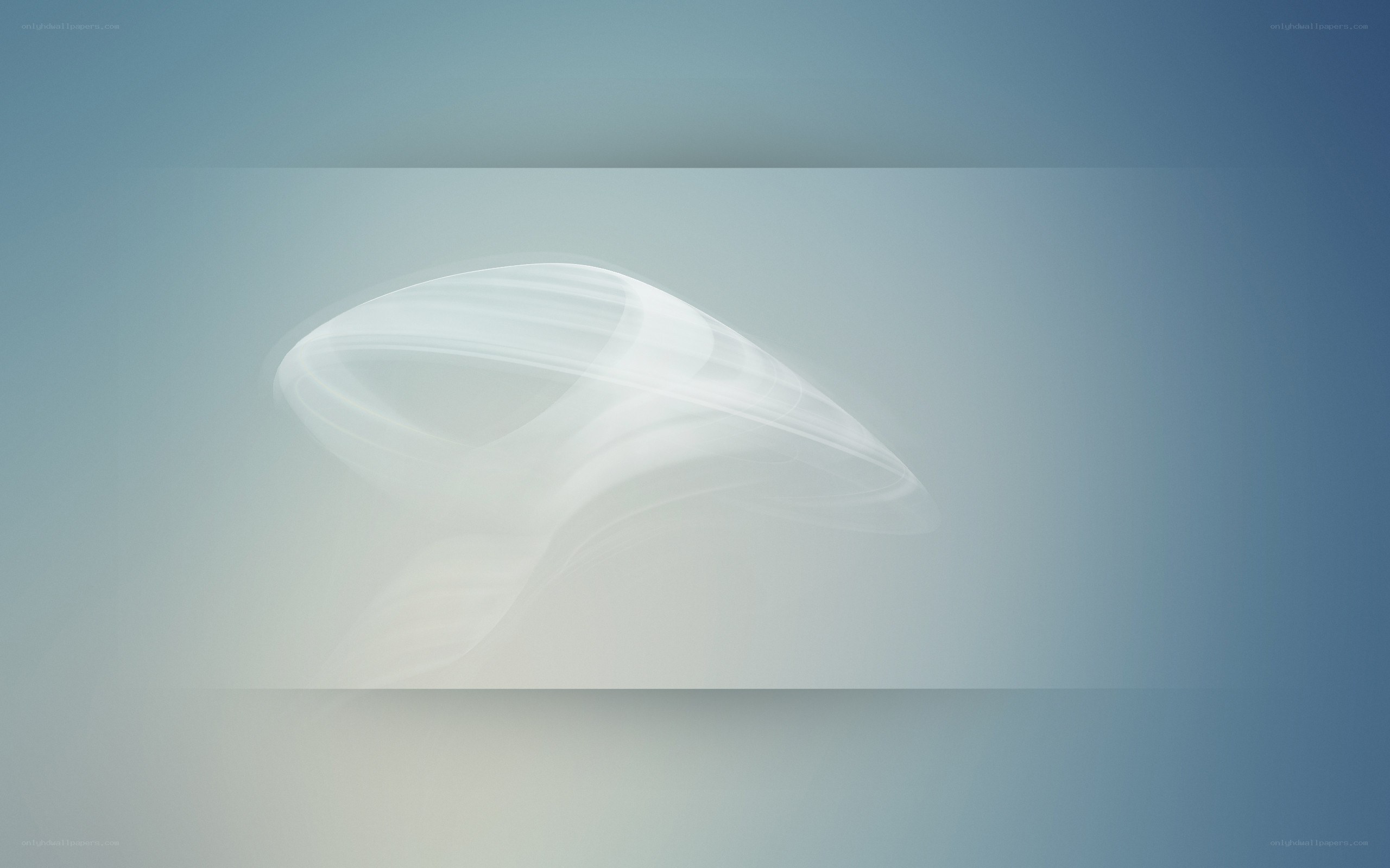 abstract white swirl on blue