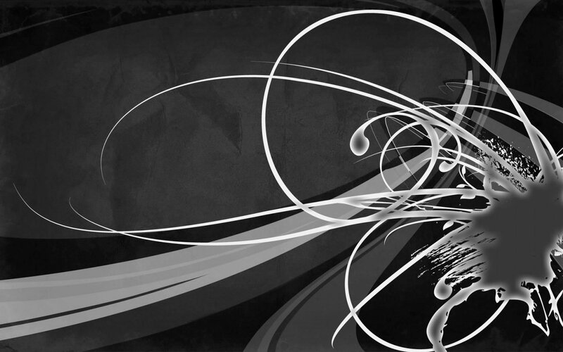 Abstract White Swirls — Black