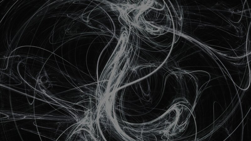 Abstract white swirls on black